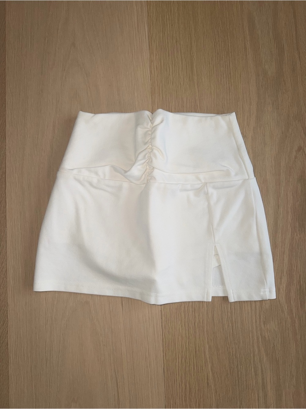 Tiger Mist White Mini Skort with Front Slit